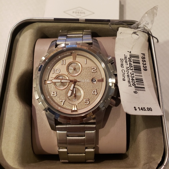 Fossil Other - Mens Fossil Chronograph Watch w/Stainless Steel